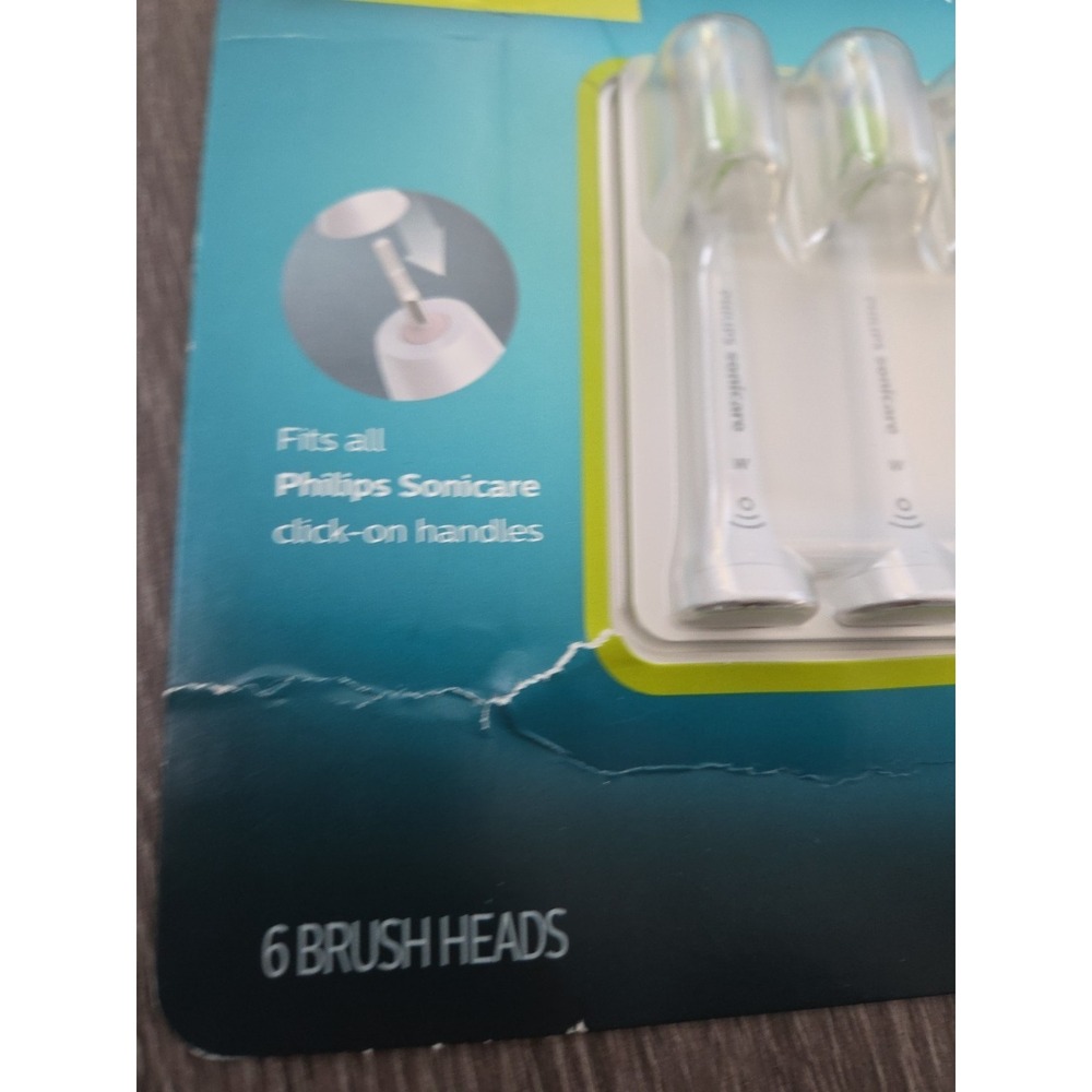 Philips Sonicare w/ Diamond Clean Brush Heads Medium 6 pack HX6066 New Sealed - Picture 3 of 5